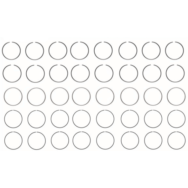 RCK-M37458-030 - Kit segment pour 8 pistons - GM V8 5.0L - Cote réparation +0.30mm - NON VORTEC - Mercruiser 39-75981 / Volvo Penta 826470 (1976 à 1997)