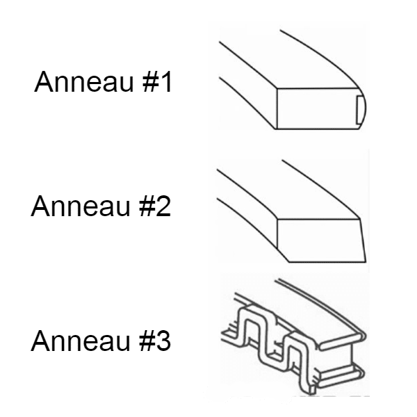 RCK-M37458-030 - Kit segment pour 8 pistons - GM V8 5.0L - Cote réparation +0.30 - NON VORTEC - Mercruiser 39-75981 / Volvo Penta 826470 (1976 à 1997)