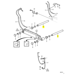 RM3857431 - Axe de vérin de trim - Article original - Embase TSK SX - Volvo Penta 3857431 / OMC 3857431