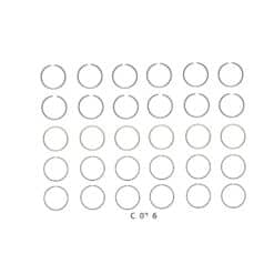 Kit segments V6 Vortec côte standard 1.5 / 1.5 / 3 mm - jeu de 6 Mercruiser : 39-17464 , 39-801861 , 39-801861 1 , 801861T1 , 17464 , 8018611 Volvo Penta : 21179959, 3855740